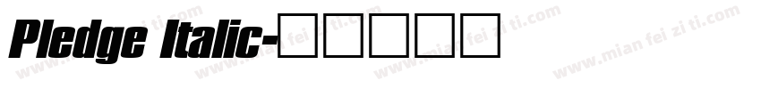 Pledge Italic字体转换